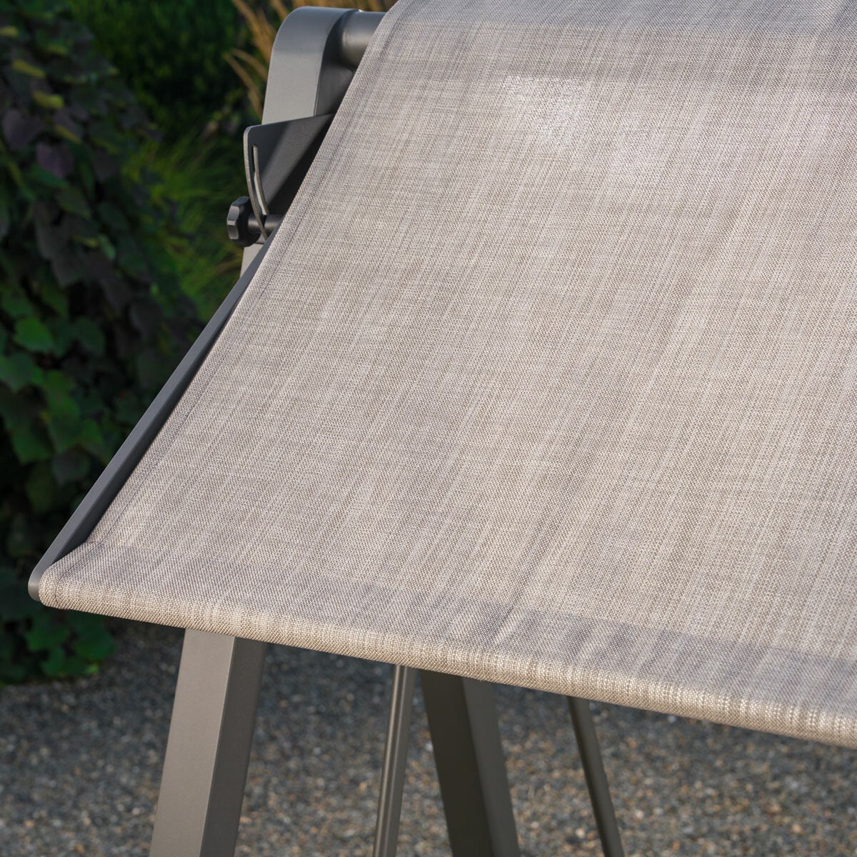 SunVilla Pine Knoll 2 Seater Cushioned Garden Swing Seat Canopy Beige Aluminium