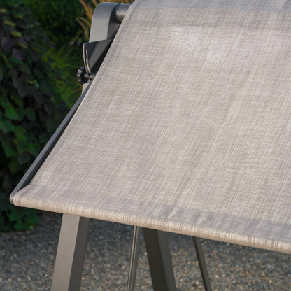 SunVilla Pine Knoll 2 Seater Cushioned Garden Swing Seat Canopy Beige Aluminium