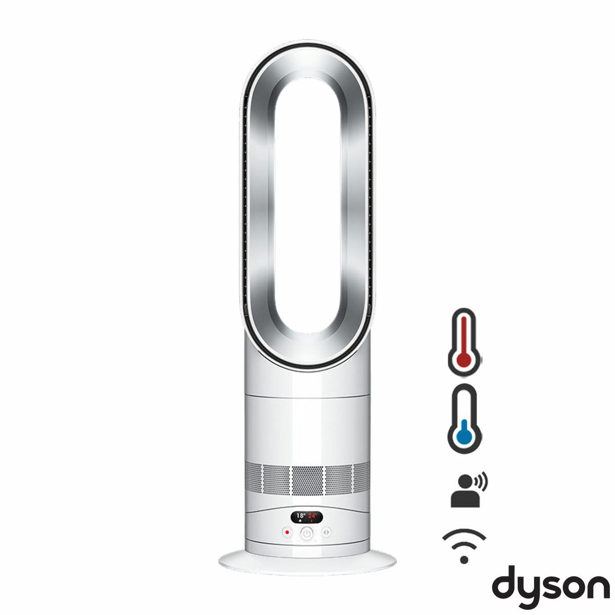Dyson AM15 HF1 Hot Cool Bladeless Fan Heater WiFi Remote White 2250W
