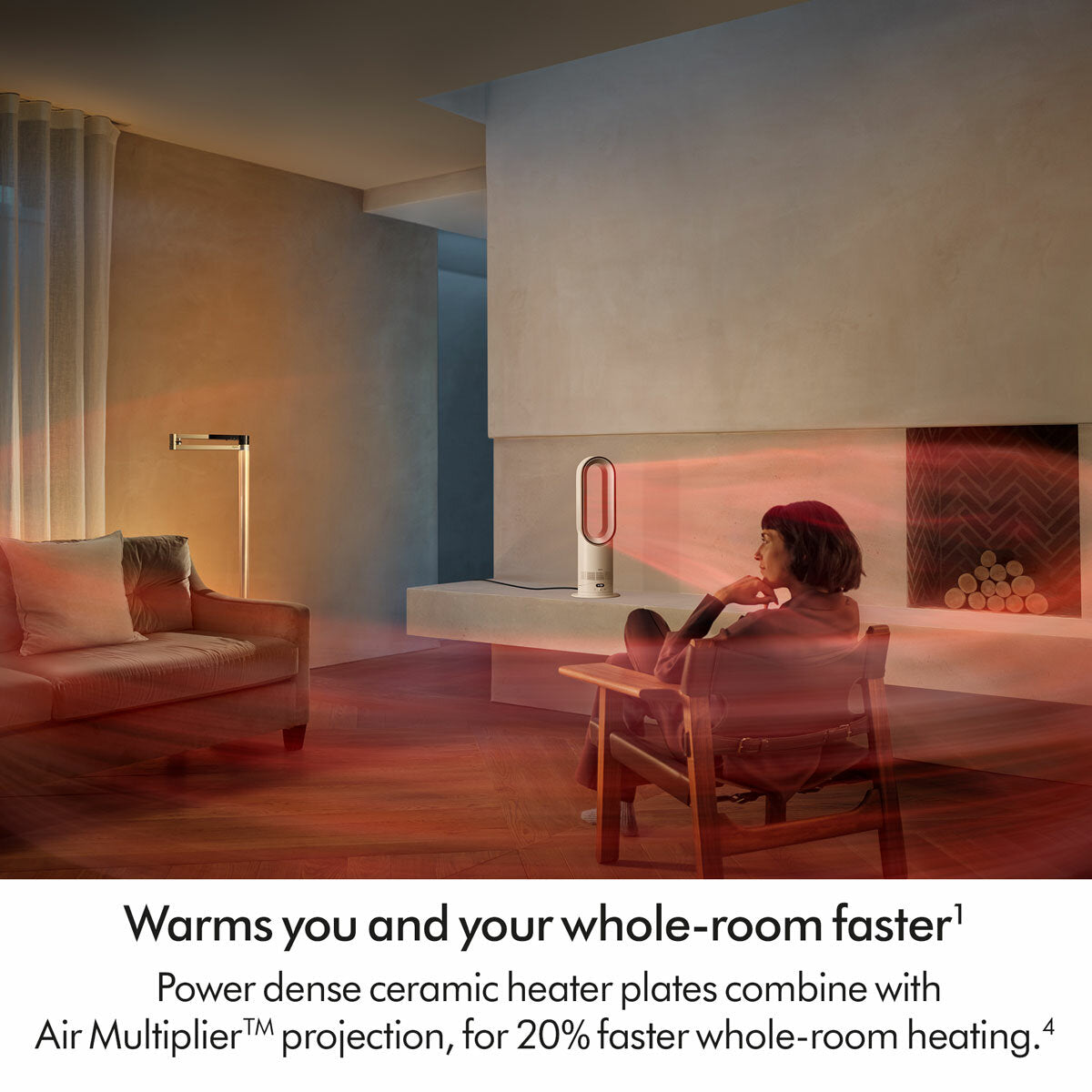 Dyson AM15 HF1 Hot Cool Bladeless Fan Heater WiFi Remote White 2250W