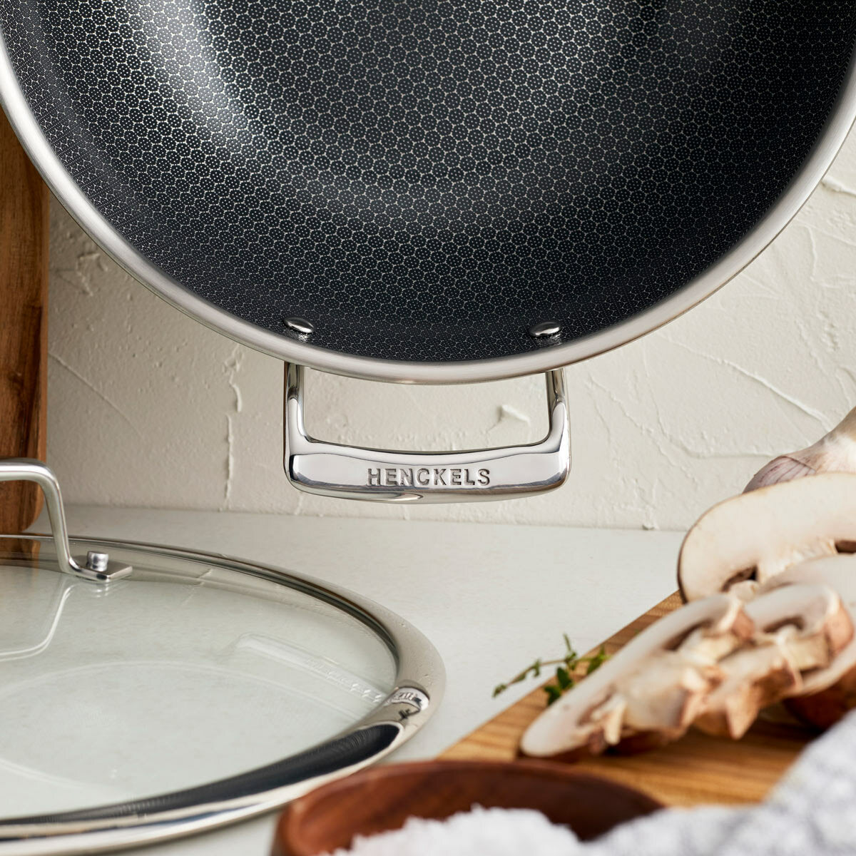 Henckels Paradigm Tri-Ply Stainless Steel Ceramic Wok 30cm Induction All Hobs