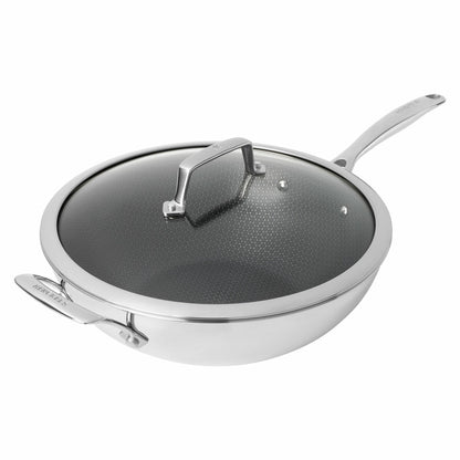 Henckels Paradigm Tri-Ply Stainless Steel Ceramic Wok 30cm Induction All Hobs