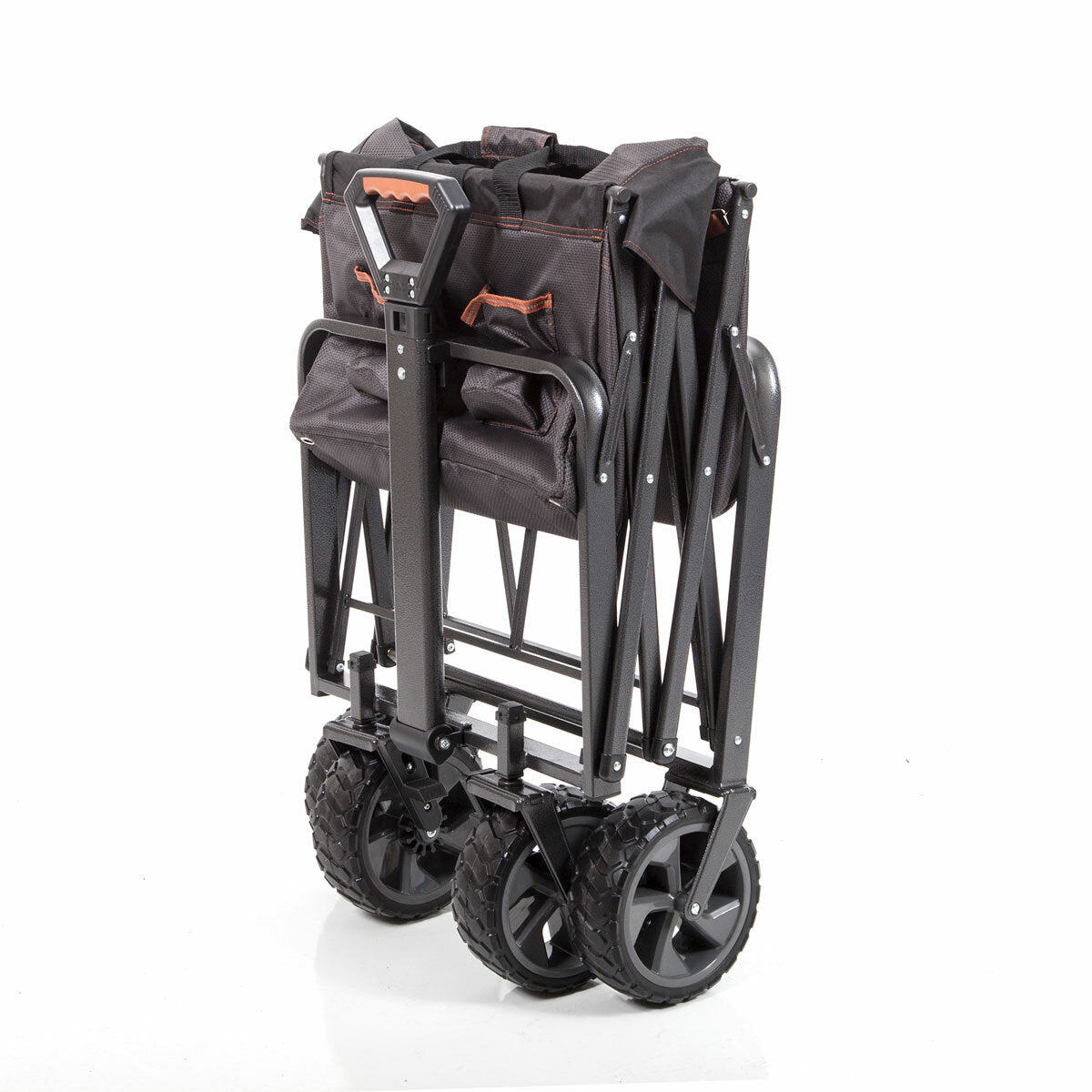 Mac Sports XL Steel Folding Wagon FY26 Brakes All Terrain 159kg Grey Cart