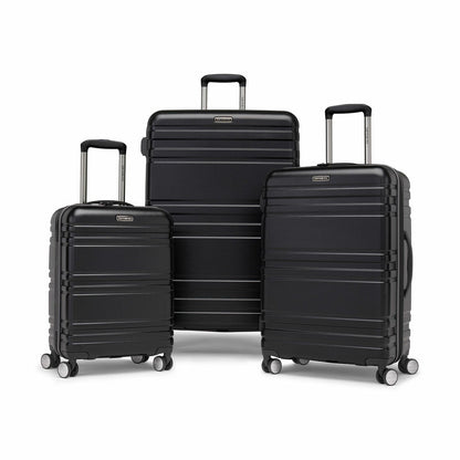 Samsonite Parallax 3 Piece Hardside Luggage Set TSA Lock Spinner 55cm Black