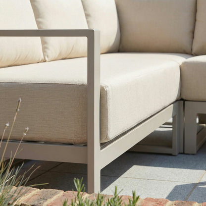 Harbour Lifestyle Havana Corner Patio Set 5 Seat Reclining Aluminium Latte