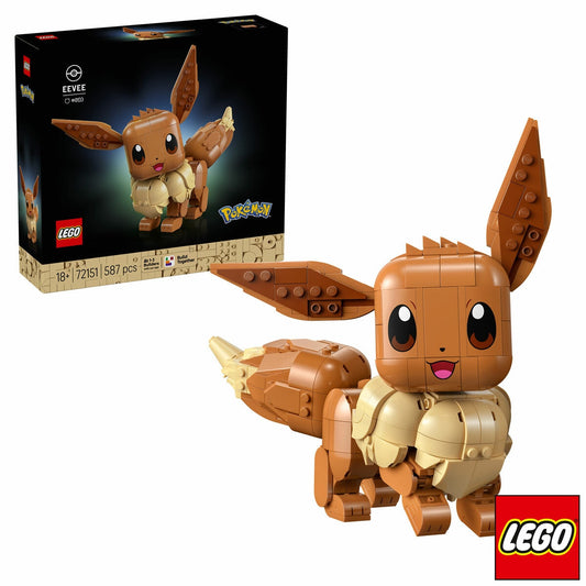 LEGO Pokémon Eevee Brick Figure Building Set 72151 587 Pieces Desk Decor 18+