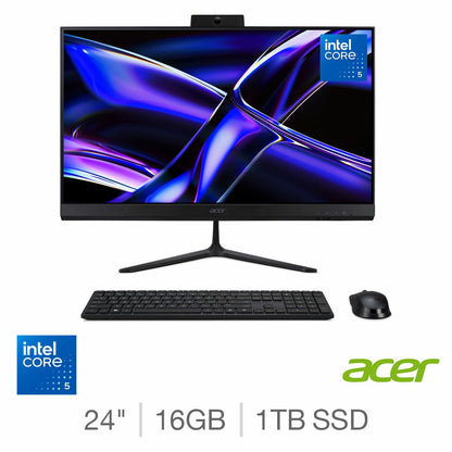 Acer C24-B All in One Desktop PC Intel Core 5 16GB RAM 1TB SSD 24 Inch Black