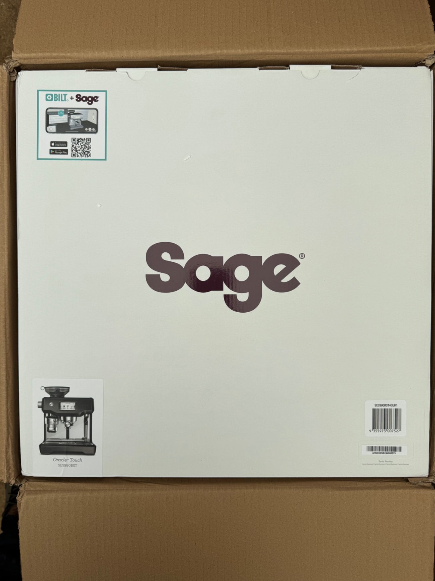 Sage Oracle Touch Bean to Cup Coffee Machine Black Stainless Steel, SES990BST