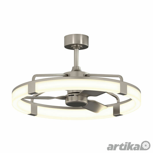 Artika Sunnyvale 28" Fandelier Ceiling Fan Light LED Remote Brushed Nickel
