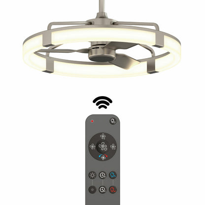 Artika Sunnyvale 28" Fandelier Ceiling Fan LED Light Remote Brushed Nickel