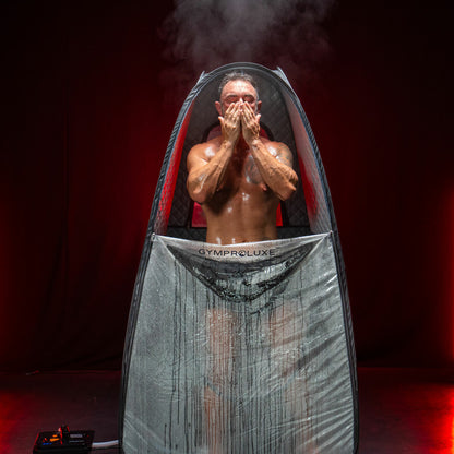 Gymproluxe Tropical Sauna Pod 15 Heat Levels LED Portable Home Spa Black