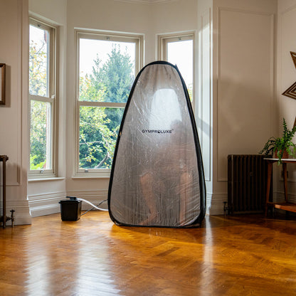 Gymproluxe Tropical Sauna Pod 15 Heat Levels LED Portable Home Spa Black