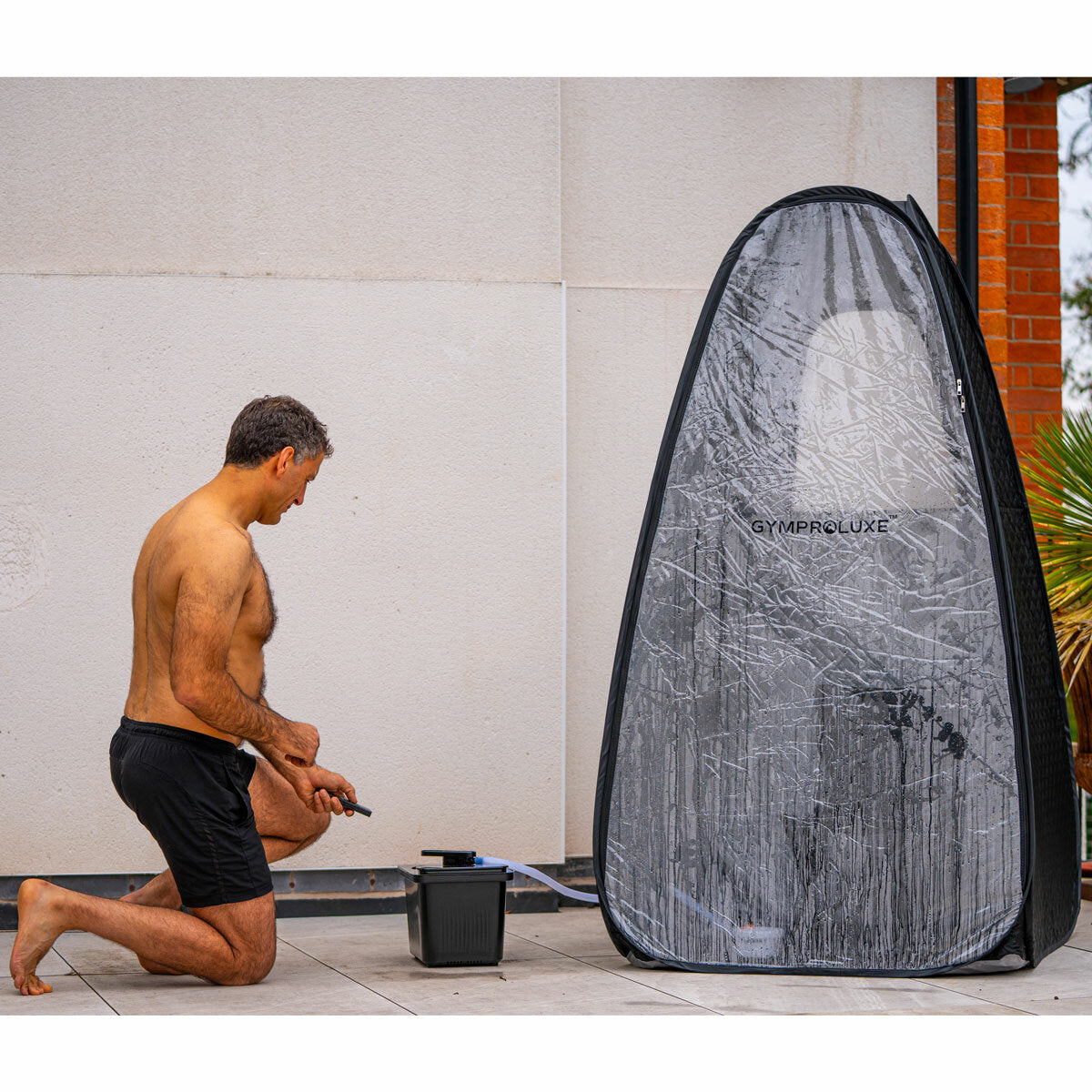 Gymproluxe Tropical Sauna Pod 15 Heat Levels LED Portable Home Spa Black