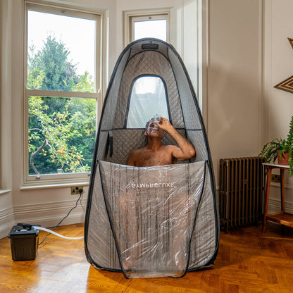 Gymproluxe Tropical Sauna Pod 15 Heat Levels LED Portable Home Spa Black