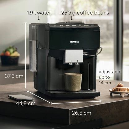 Siemens EQ500 Bean to Cup Coffee Machine TP513GB9 1500W 15 Bar Piano Black