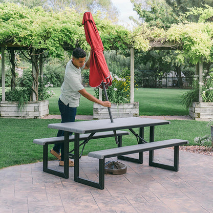Lifetime 6ft (1.83m) Folding Picnic Table - Model 60481, 41kg, Grey
