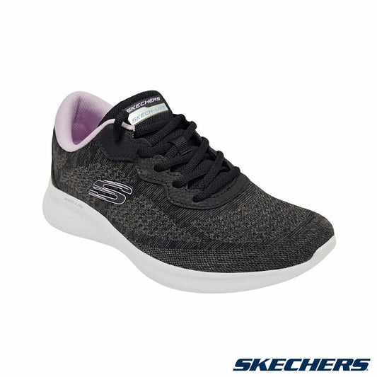 Skechers Ladies Lite Pro Trainer Black Beige Lightweight Women Shoes UK 4-8