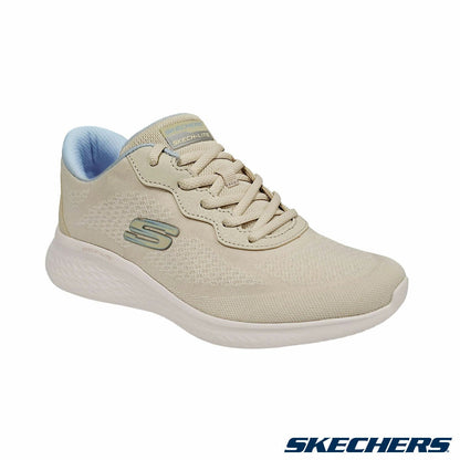 Skechers Ladies Lite Pro Trainer Lightweight Casual Shoe Black Beige UK 4-8