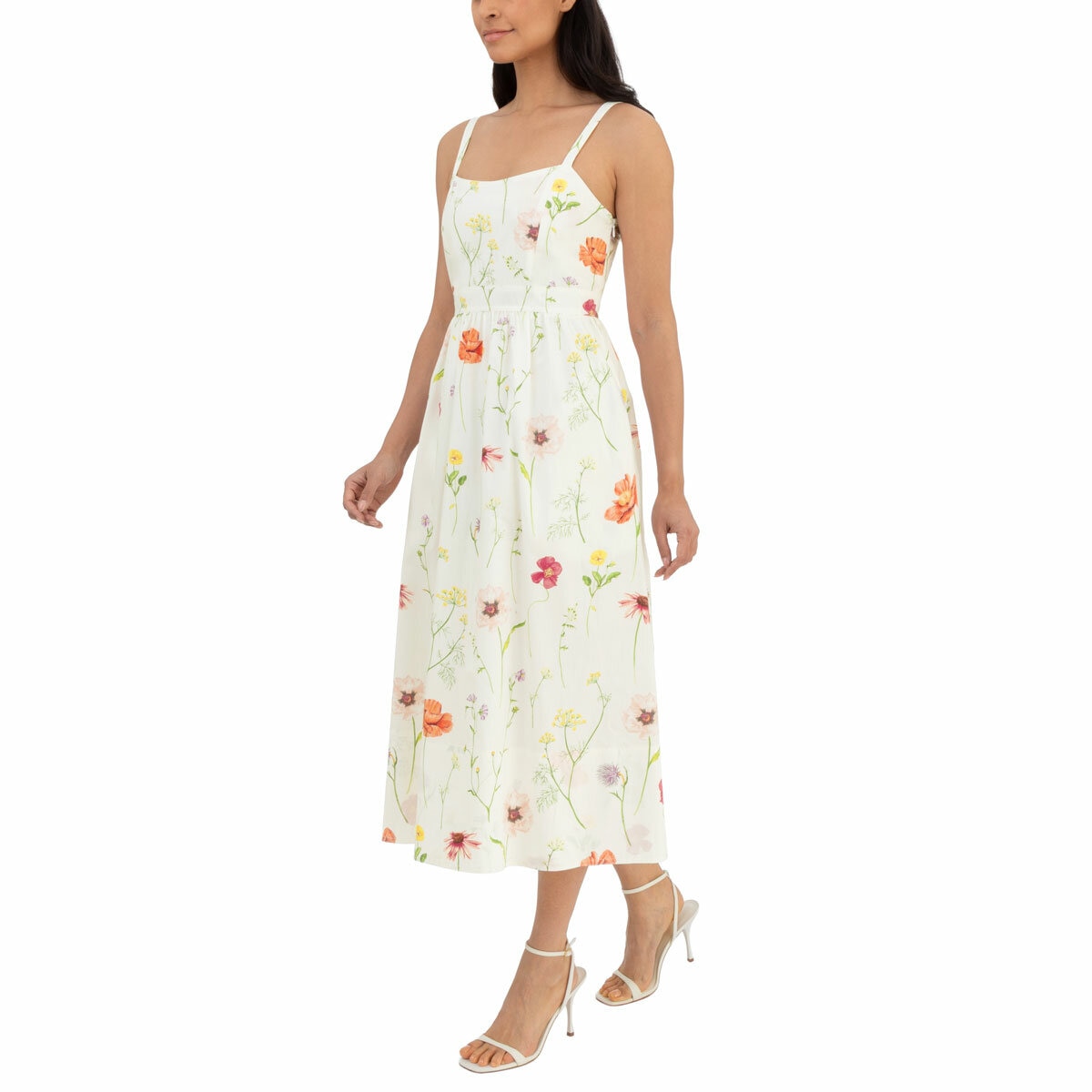 Wellworn Ladies Grey Poplin Dress Casual Flower Summer Sundress XXL