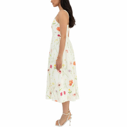 Wellworn Ladies Grey Poplin Dress Casual Flower Summer Sundress XXL