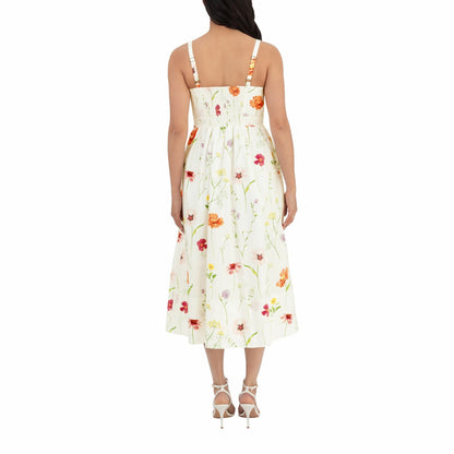 Wellworn Ladies Grey Poplin Dress Casual Flower Summer Sundress XXL
