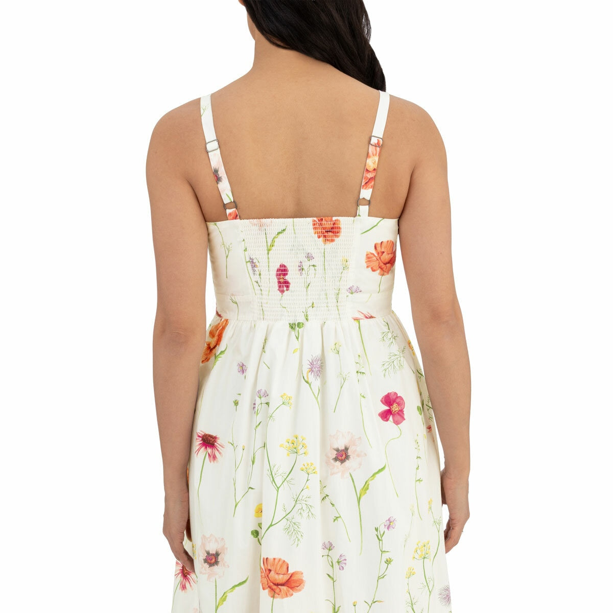 Wellworn Ladies Grey Poplin Dress Casual Flower Summer Sundress XXL