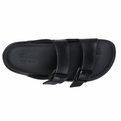 Skechers Cali Breeze Womens Arch Comfort Slip On Sandal Black Summer Shoes