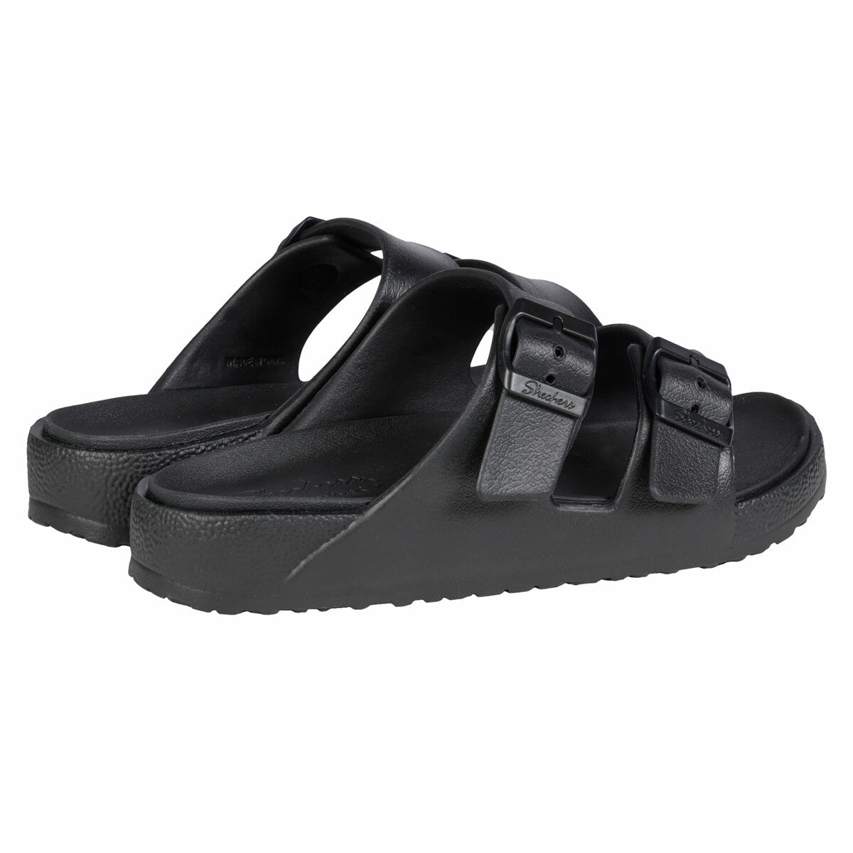 Skechers Cali Breeze Womens Arch Comfort Slip On Sandal Black Summer Shoes