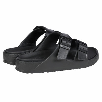 Skechers Cali Breeze Womens Arch Comfort Slip On Sandal Black Summer Shoes