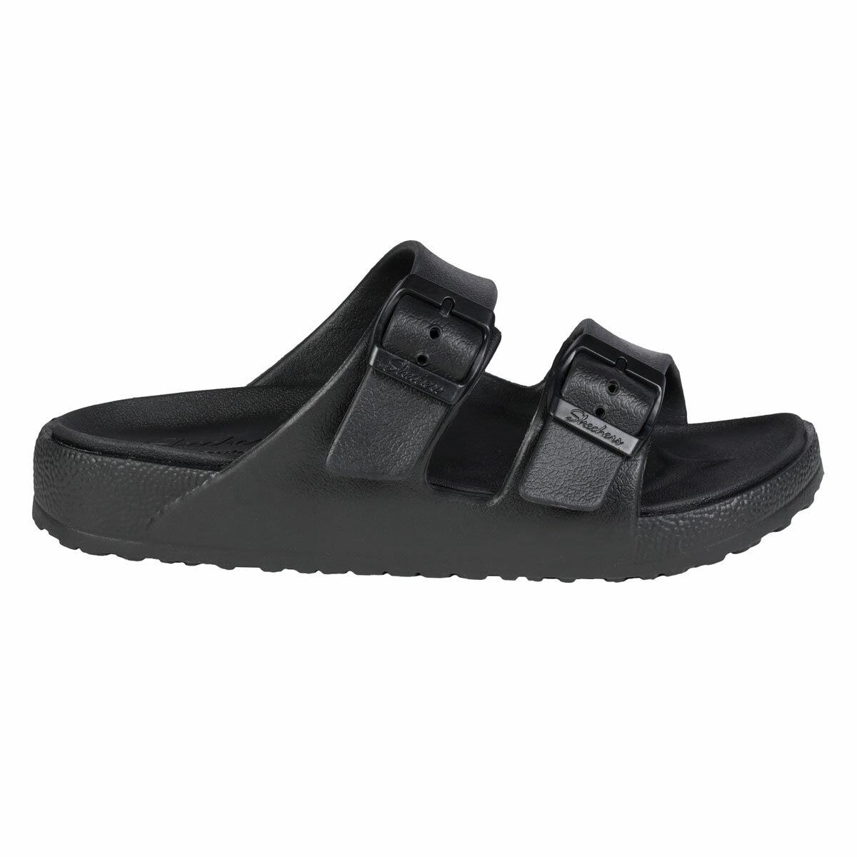 Skechers Cali Breeze Womens Arch Comfort Slip On Sandal Black Summer Shoes