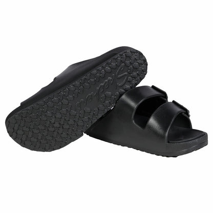 Skechers Cali Breeze Womens Arch Comfort Slip On Sandal Black Summer Shoes