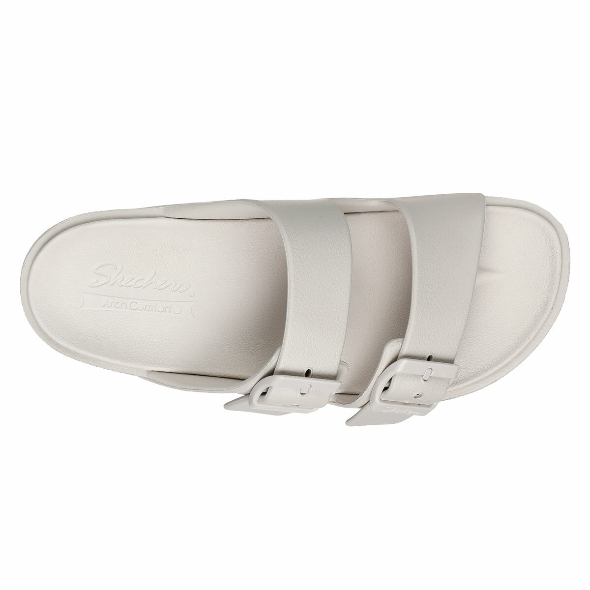 Skechers Ladies Cali Breeze Arch Comfort Sandal White Summer Slip On Shoes