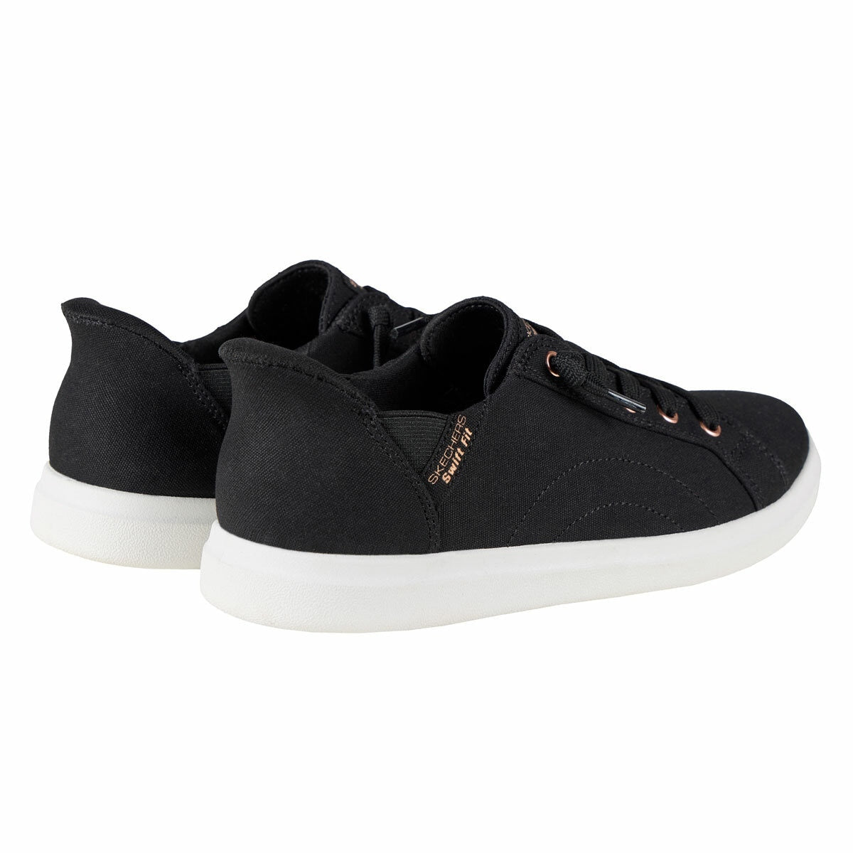 Skechers Ladies Bountiful Swift Fit Slip On Trainers Black White Size UK 5