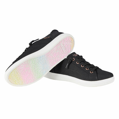Skechers Ladies Bountiful Swift Fit Slip On Trainers Black White Size UK 5