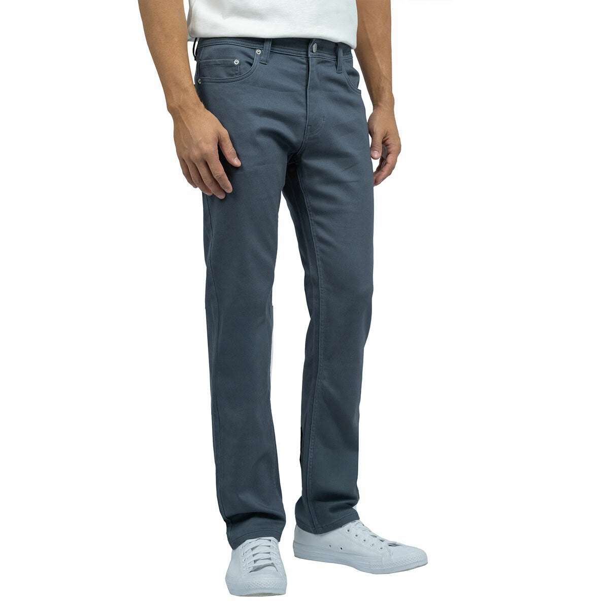 Jachs Men's Slate Grey Commuter Chino Trousers 5 Pocket Smart Casual Pants