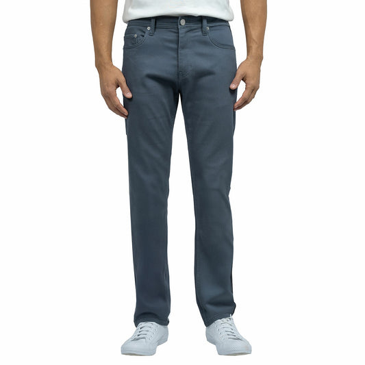 Jachs Men's Slate Grey Commuter Chino Trousers 5 Pocket Smart Casual Pants