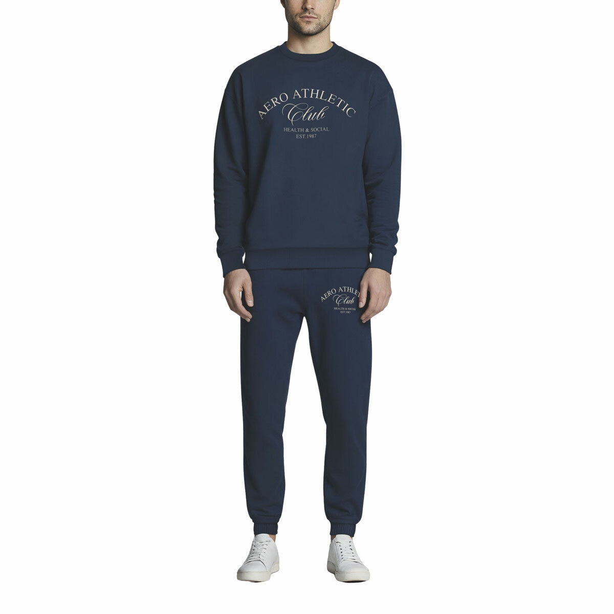 Aeropostale Men's Navy Jogger Sweatpants Casual Bottoms Slim Fit Size XL