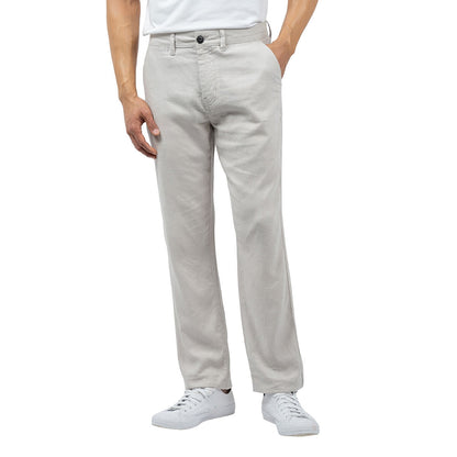 Jachs Men's Linen Chino Pant Lightweight Summer Trousers Grey 32 x 30
