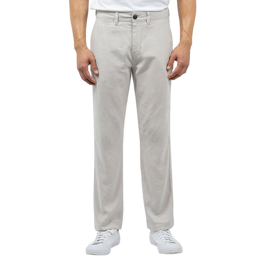 Jachs Men's Linen Chino Pant Lightweight Summer Trousers Grey 32 x 30