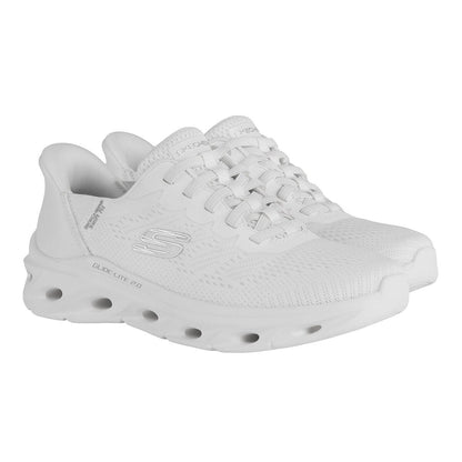 Skechers Ladies Glide-Step Swift Fit Slip On Trainers UK Sizes 4-8 White