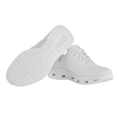 Skechers Ladies Glide-Step Swift Fit Slip On Trainers UK Sizes 4-8 White
