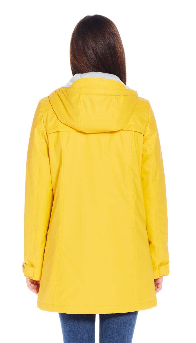 Weatherproof Women's Yellow Waterproof Slicker Jacket Rain Coat LARGE