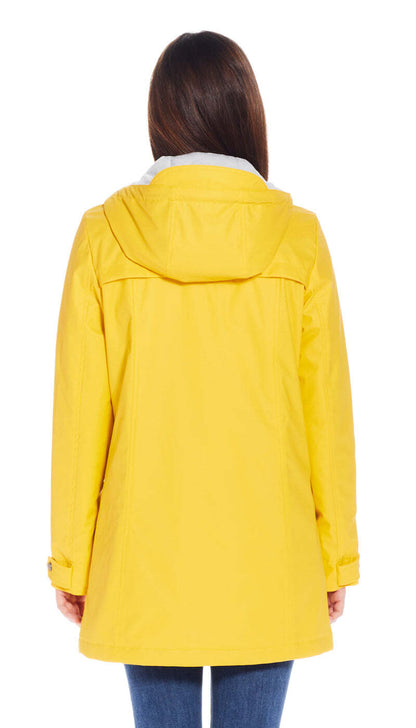 Weatherproof Women's Yellow Waterproof Slicker Jacket Rain Coat LARGE