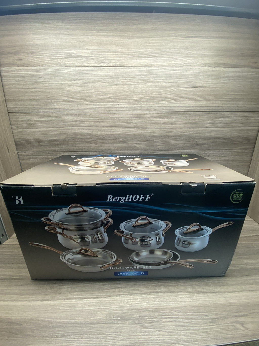 BergHOFF Ouro Gold 11 Piece Cookware Set Stainless Steel Induction Compatible