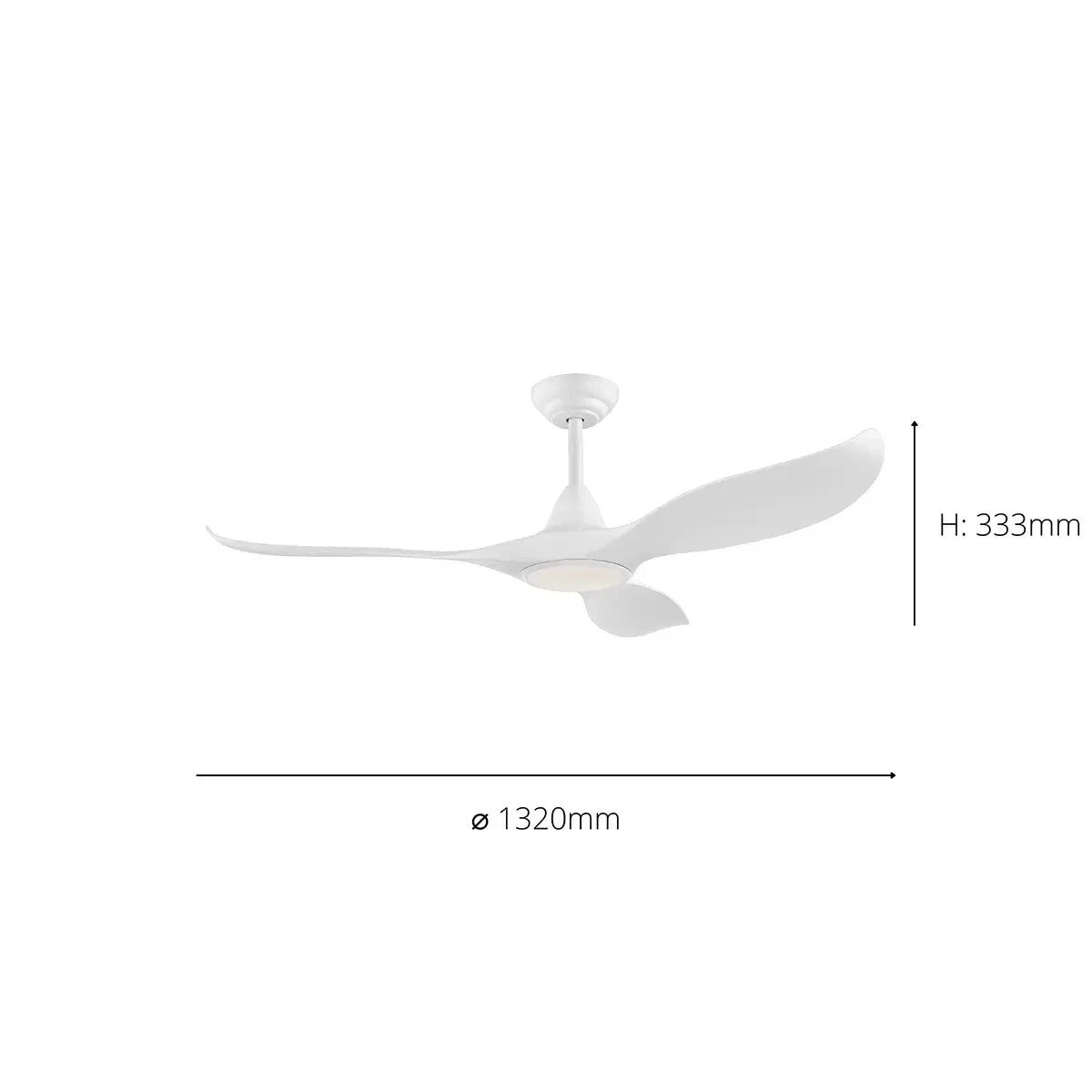 Eglo Cirali 3 Blade 132cm Indoor Ceiling Fan with DC Motor LED Light and Remote