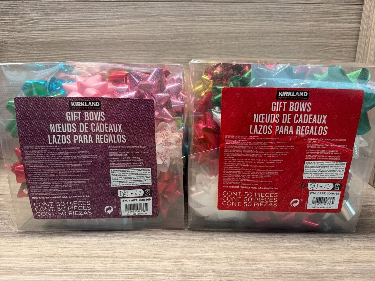 Kirkland Signature Gift Bows in Bright / Traditional Colours - 50 Pack