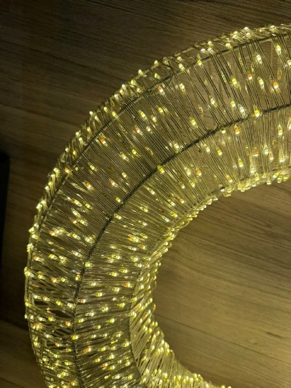 28 Inch Wreath with 1900 LED Lights Colour Warm White