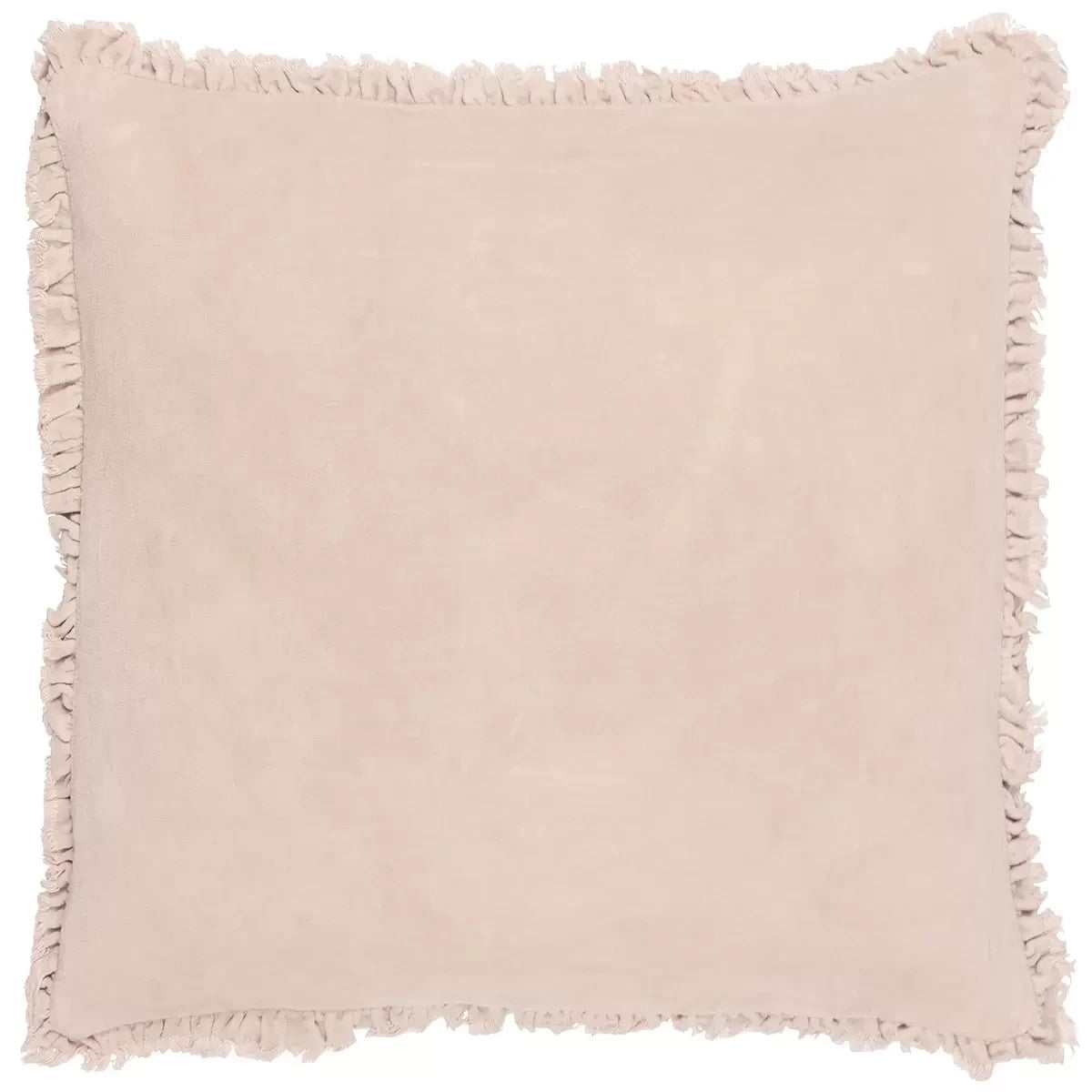 Furn Bertie Velvet Feather Fill Cushion 2 Pack in Cream, 45 x 45 cm