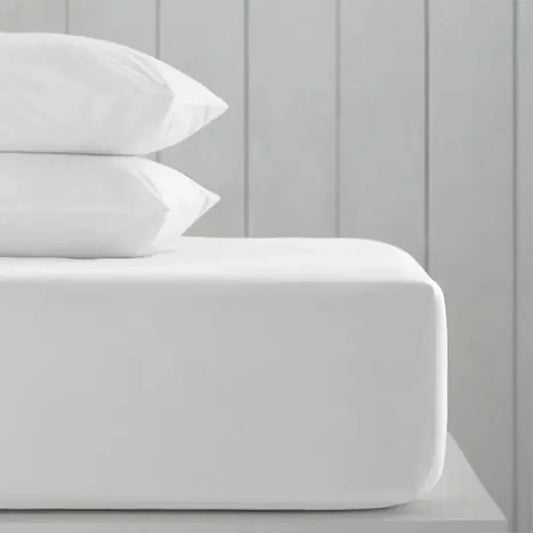 Hotel Signature Double 300 Thread Count Fitted Sheet 2 Pack, White, Deep Double