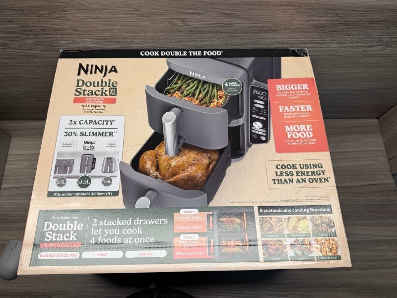 Ninja Double Stack XL  SL400UK  Air Fryer - Dual Zone, 9.5L - New Box open